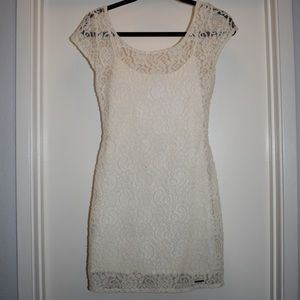 White lace Abercrombie mini dress